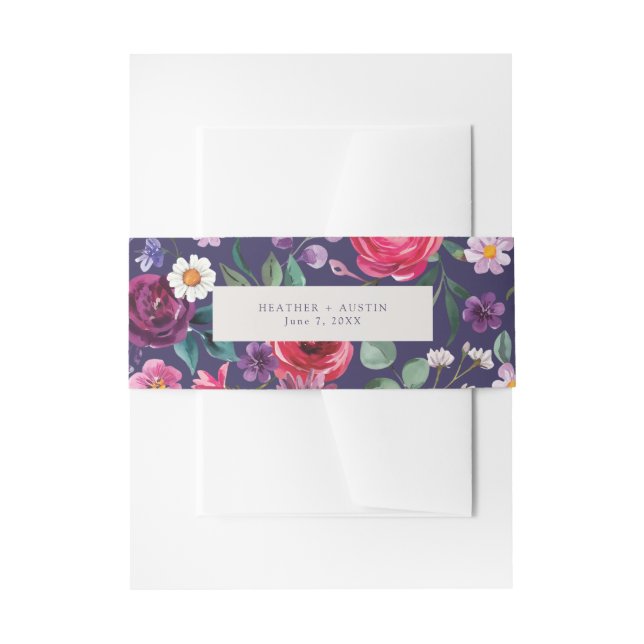 Bandeau De Faire-part Fleurs Colorées (Devant example)