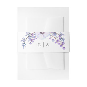 Bandeau De Faire-part Fleurs d'aquarelle violet. Mariage floral Lilac