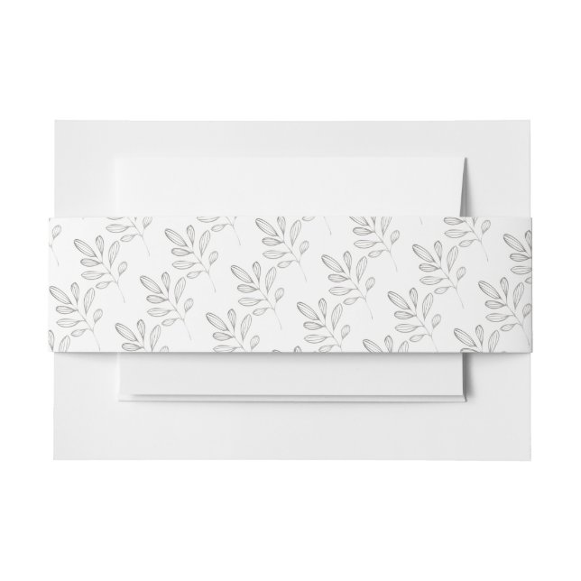 Bandeau De Faire-part Fleurs d'argent (Devant Example)