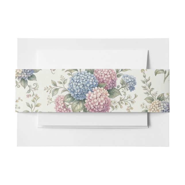 Bandeau De Faire-part Fleurs de Hortensia délicates Mariage  (Devant Example)
