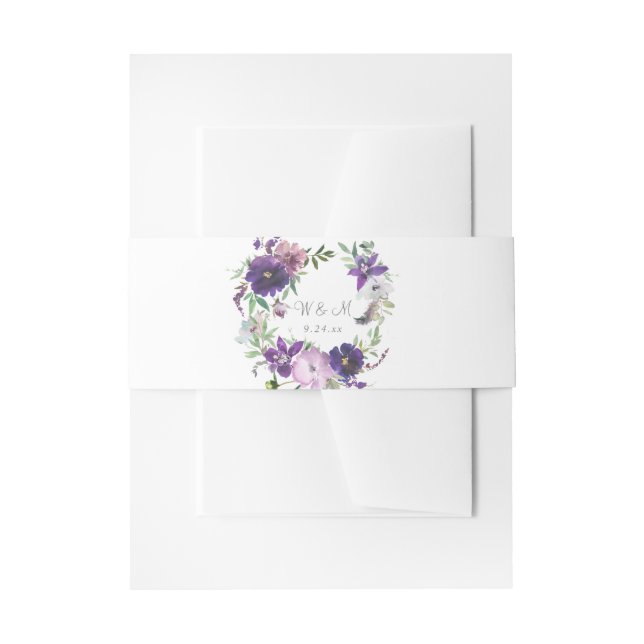 Bandeau De Faire-part Fleurs de lavande violette pourpre 4  (Devant example)