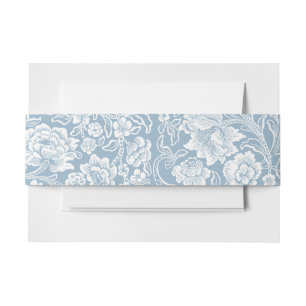 Bandeau De Faire-part Fleurs dessinées à la main, Art Botanique Blanc Gr
