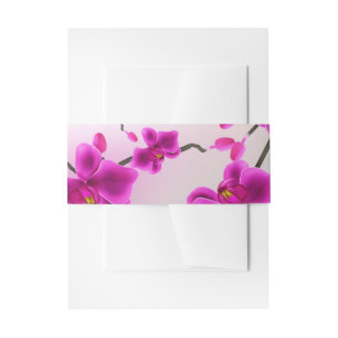 Bandeau De Faire-part Fleurs d'orchidée Élégante invitation de mariage f