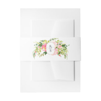 Bandeau De Faire-part Fleurs festives rose vif orange Mariage
