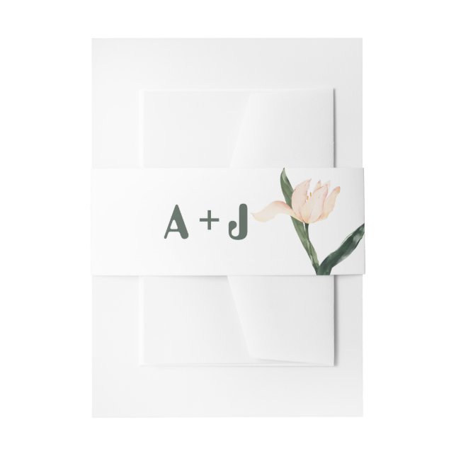 Bandeau De Faire-part Fleurs rose poudré moderne (Devant example)