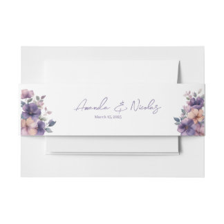 Bandeau De Faire-part Fleurs roses pourries sur Mariage