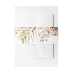 Bandeau De Faire-part Fleurs tropicales bohèmes de Pampas et fleurs séch