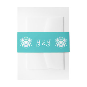 Bandeau De Faire-part Flocons de neige d'hiver dans la bande
