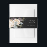 Bandeau De Faire-part Floral blanc | Black Invitation Belly Band<br><div class="desc">Nous avons conçu cette Flore Blanche | Black invitation ventre bande pour compléter votre mariage tropical foncé rustique. Avec son aquarelle bohème verdoyante et ses fleurs d'hiver boho modernes, dont la protéa, la dahlia et le lotus séché, le design est sûr de mettre en valeur votre moody, minimaliste noir et...</div>