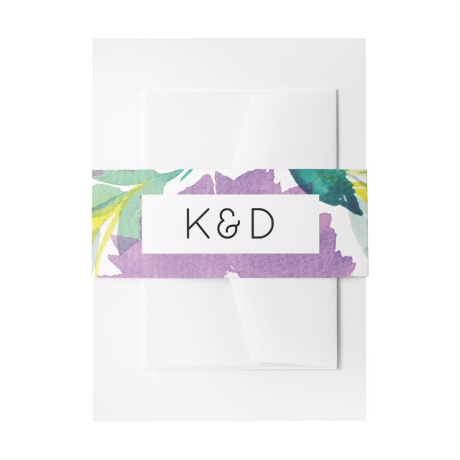 Bandeau De Faire-part Floral Blossom Faire-part de mariage Belly Band (Devant example)