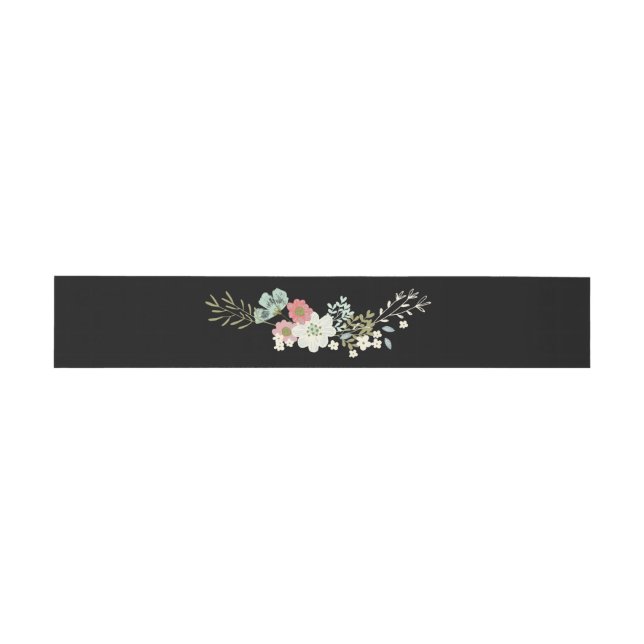 Bandeau De Faire-part Floral Garden Wedding Napkin Bands (Plat)