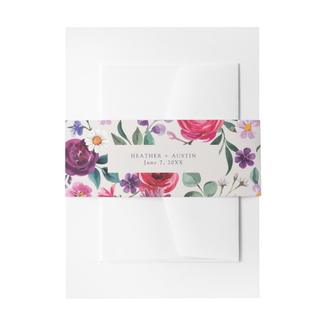 Bandeau De Faire-part Floral gras (Devant example)