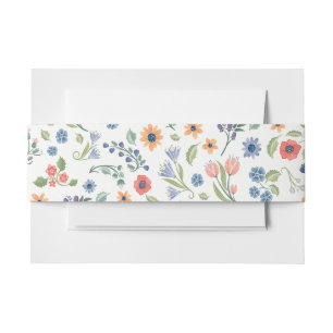 Bandeau De Faire-part Floral love Belly Band