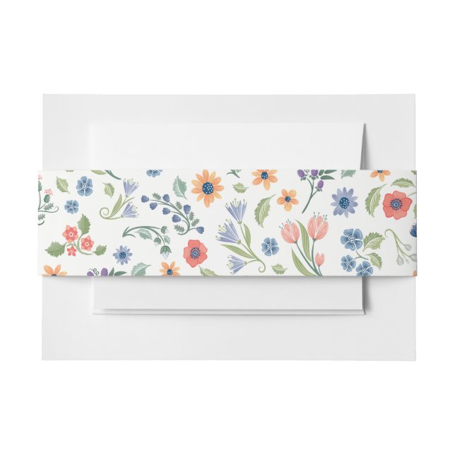 Bandeau De Faire-part Floral love Belly Band (Devant Example)