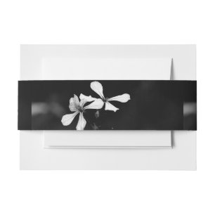Bandeau De Faire-part floral noir et blanc minimal