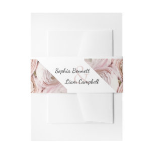 Bandeau De Faire-part Floral rose vif moderne