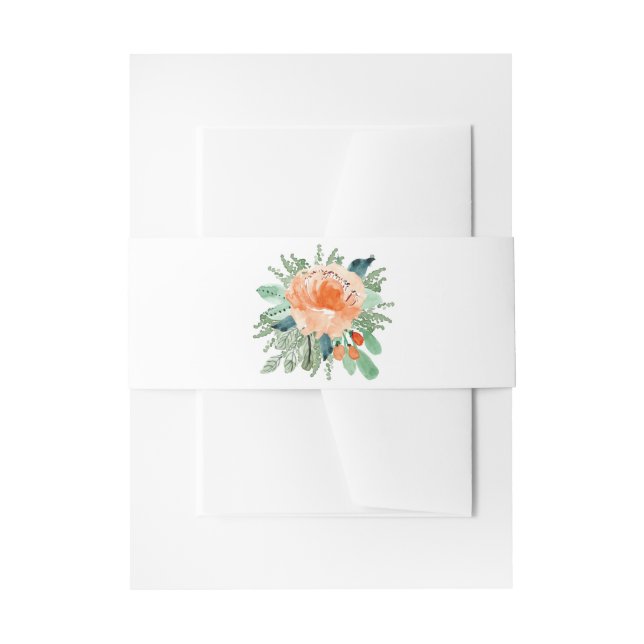 Bandeau De Faire-part Flore de pêche à l'aquarelle (Devant example)