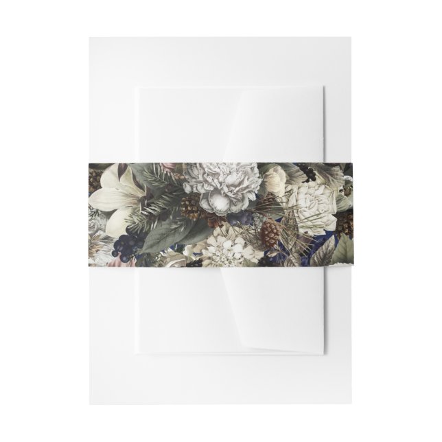 Bandeau De Faire-part Flore verte blanche (Devant example)