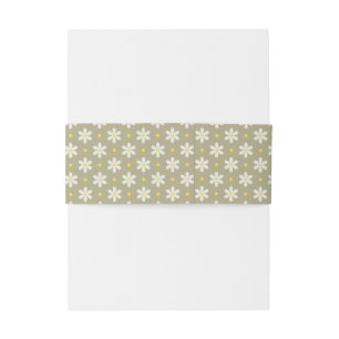 Bandeau De Faire-part Fond personnalisé à motif de pâquerettes blanches