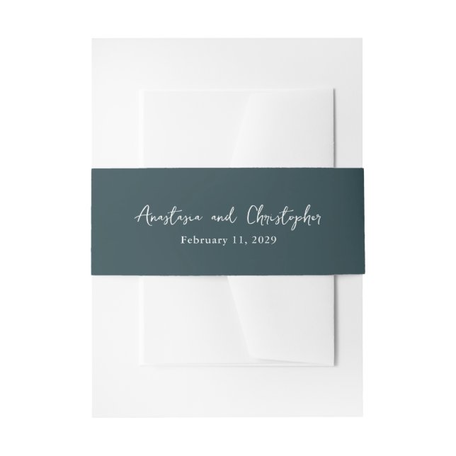Bandeau De Faire-part Forêt Verte Élégante Mariage Propre (Devant example)
