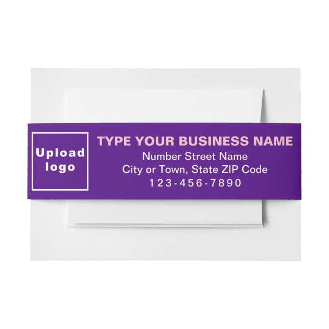 Bandeau De Faire-part Format Paysage d'entreprise violet (Devant Example)