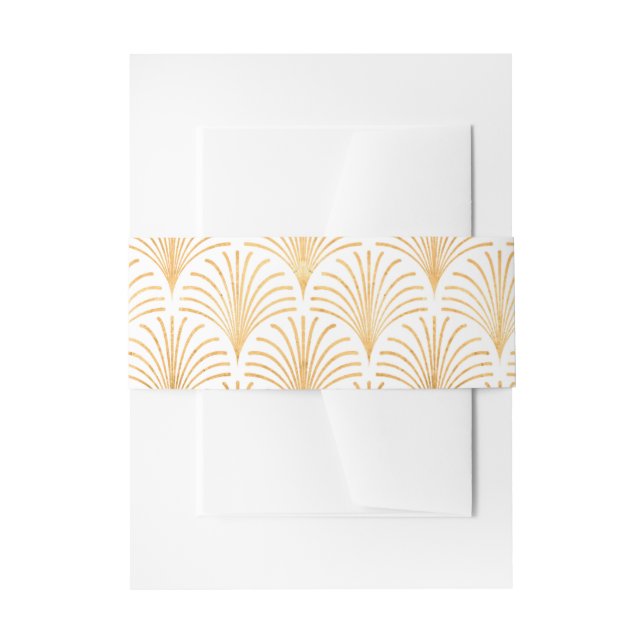 Bandeau De Faire-part Formelle Black Cravate Gold Art Déco Invitation Ba (Devant example)