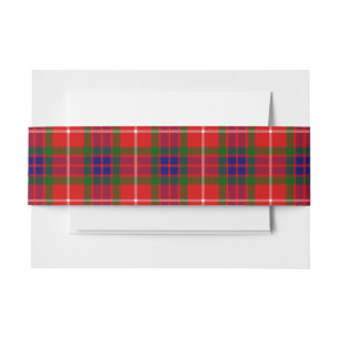 Bandeau De Faire-part Fraser Scottish Tartan Belly Band