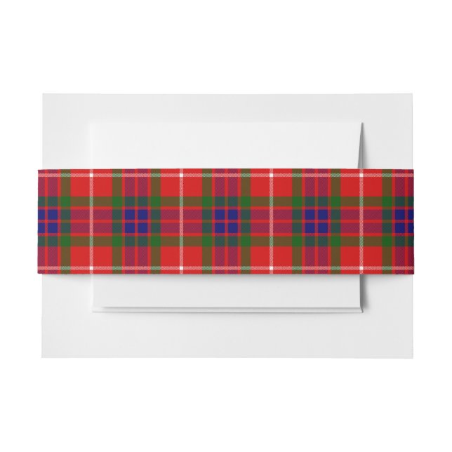 Bandeau De Faire-part Fraser Scottish Tartan Belly Band (Devant Example)