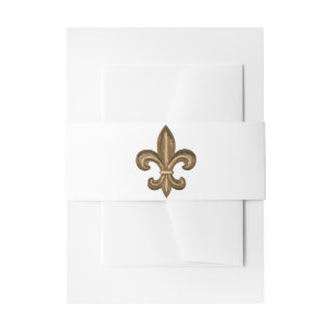Bandeau De Faire-part French Fleur De Lis d'or