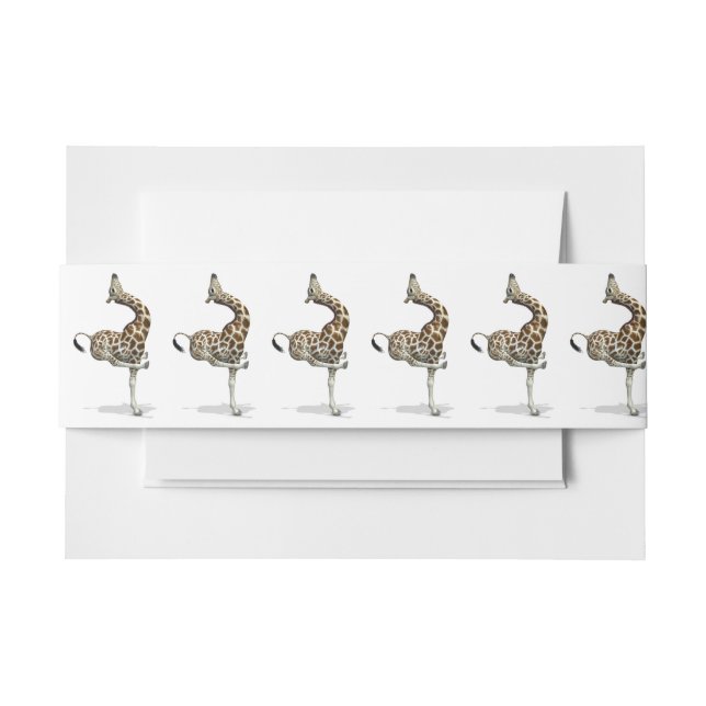 Bandeau De Faire-part Funny Sporty Giraffe (Devant Example)