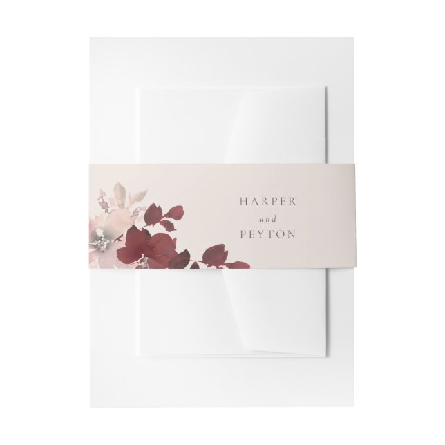 Bandeau De Faire-part Garden Love Invitation Belly Band (Devant example)