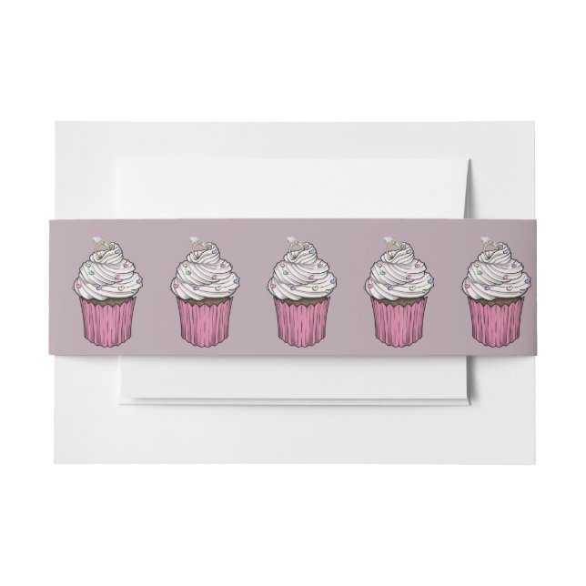 Bandeau De Faire-part Gâteau Cupcake de Proposition Sucrée (Devant Example)