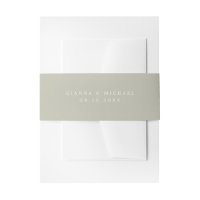 GIANNA Minimaliste Terre Tone Sage Mariage vert