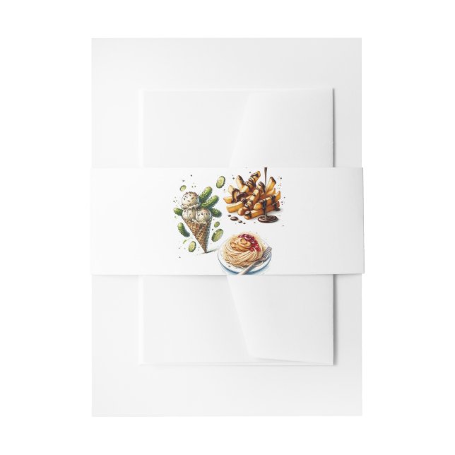 Bandeau De Faire-part Glace et cornichons Envies étranges Baby Shower (Devant example)