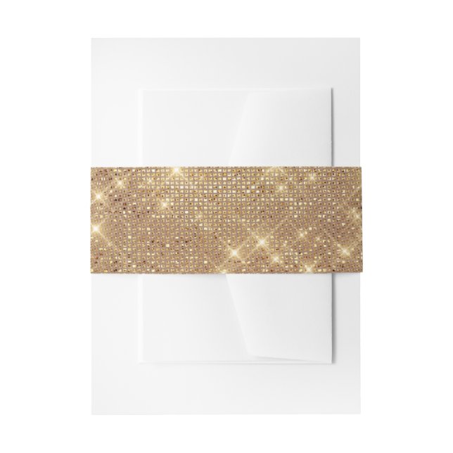 Bandeau De Faire-part Glam Golden Sparktery French Tulle Mariage (Devant example)