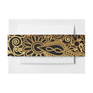 Bandeau De Faire-part GOLDEN Bat mitzvah Belly Wrap Band