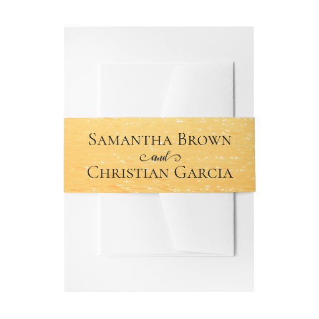 Bandeau De Faire-part Golden orange vagues d'été mariage (Devant example)