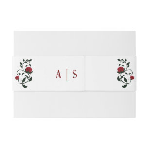 Bandeau De Faire-part Gothique Driving sanglant Roses rouges Moody Maria