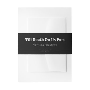 Bandeau De Faire-part Gothique Élégant jusqu'à la mort Do us Part Mariag