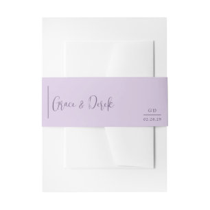Bandeau De Faire-part Grace Lilac Mariage moderne