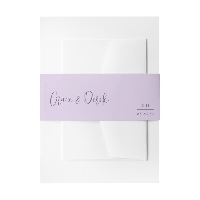 Bandeau De Faire-part Grace Lilac Mariage moderne (Devant example)