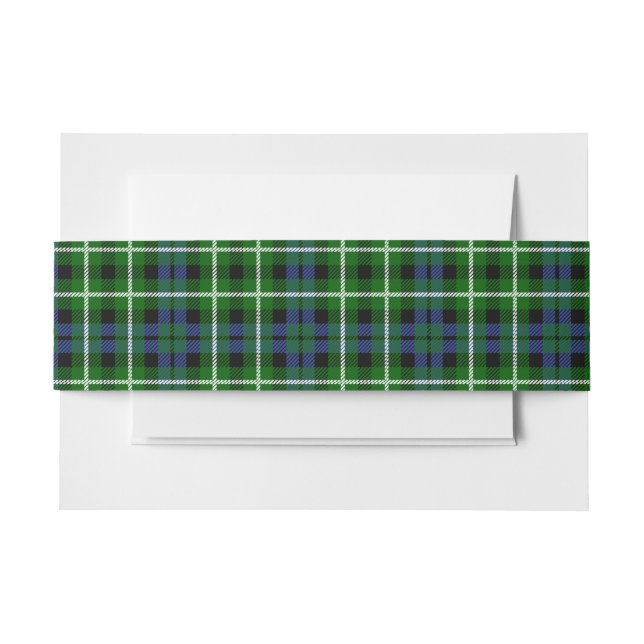 Bandeau De Faire-part Graham Scottish Tartan Belly Band (Devant Example)