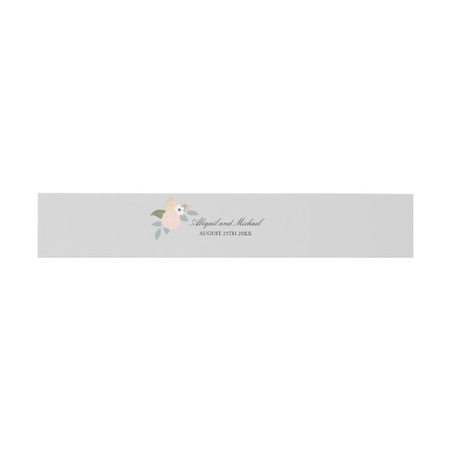 Bandeau De Faire-part Grande bande florale de ventre d'invitation (Plat)