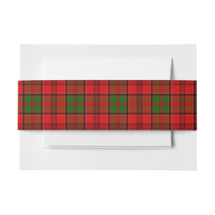 Bandeau De Faire-part Grant Scottish Tartan Belly Band