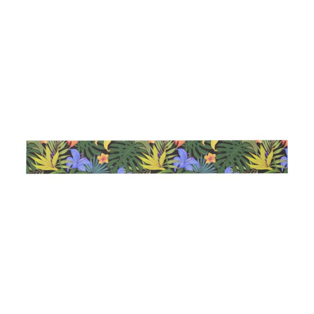 Bandeau De Faire-part Graphique de fleur d'Aloha de Hawaii tropical (Plat)