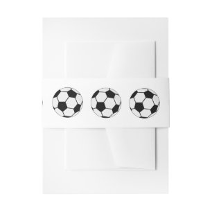 Bandeau De Faire-part Graphisme de ballon de football classique pour les