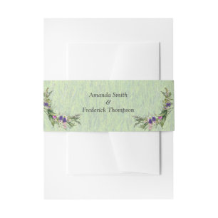 Bandeau De Faire-part Grasses et fleurs de printemps écologiques sauvage