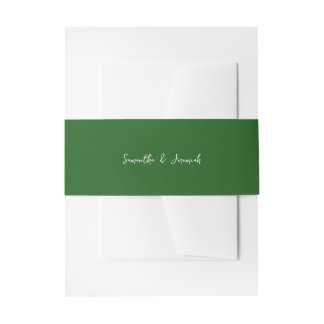 Bandeau De Faire-part Green Rustic Mountain Mariage