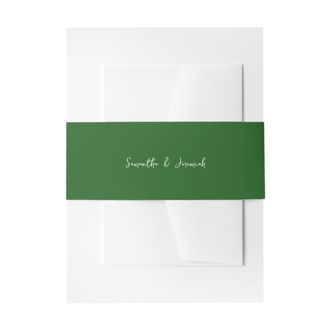 Bandeau De Faire-part Green Rustic Mountain Mariage (Devant example)