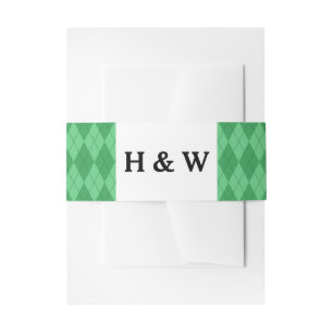Bandeau De Faire-part Groupe Belly Invitation Jacquard Vert
